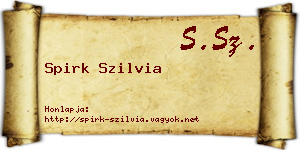 Spirk Szilvia névjegykártya